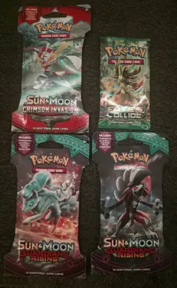 Pokemon 1 Fates Collide 2 Guardians Rising 1 Crimson Invasion Sleeved Boost Pack - Image 1