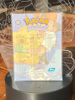 Pokemon Movie Animation Checklist Topps 1999 Blue Logo - Image 2