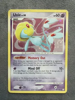Uxie 18/123 Holo Rare SWIRL D&P Mysterious Treasures - Pokemon - Image 1