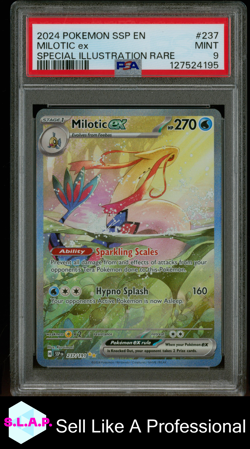 MILOTIC EX SPECI4L ILL RARE POKEMON SSP EN-SURGING SPARKS 2024 237 PSA 9 - Image 1