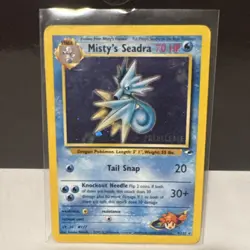 Pokemon Misty's Seadra 9/132 Gym Heroes Prerelease Holo Rare 70HP Unlimited 2000 - Image 1