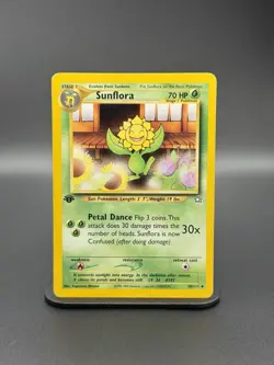 (MP) 1st Edition Sunflora 50/111 Neo Genesis Vintage Pokemon WoTc - Image 1