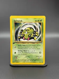 (MP) 1st Edition Spinarak 75/111 Neo Genesis Vintage Pokemon WoTc - Image 1