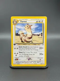 1st Edition Furret 35/111 Neo Genesis Vintage Pokemon WoTc (LP) - Image 1