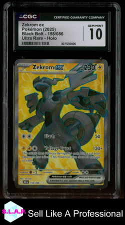 ZEKROM POKEMON 158/086 2025 BLACK BOLT - ENG CGC 10 - Image 1
