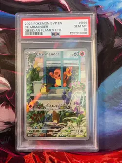 TCG Pokemon Charmander Charmander Promo Holo Obsidian Flames ETB PSA GEM MT 10 - Image 1
