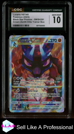 LUCARIO VSTAR POKEMON SWSH291 2023 CROWN ZENITH PROMO - ENG CGC 10 - Image 1