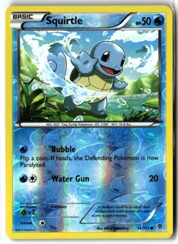 Squirtle ⭐ 14/101 Reverse Holo Common Plasma Blast 2013 Pokemon MP/HP - Image 1