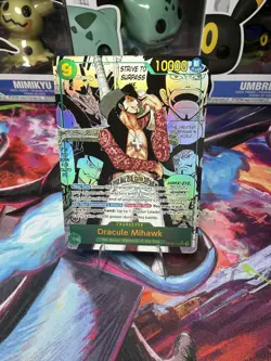 One Piece TCG Dracule Mihawk (Manga) - The Azure Sea's Seven (OP14) - Image 1