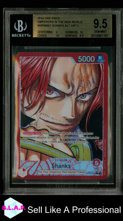 SHANKS ALT ART L 2024 ONE PIECE EMPERORS IN THE NEW WORLD OP09001 BGS 9.5 - Image 1