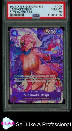 VINSMOKE REIJU ONE PIECE TCG 69 2024 OP06 FOIL ENGLISH PSA 10 - Image 1
