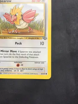 Pokemon Cards: Jungle 1st Edition Common: Spearow 62/64 - Image 4