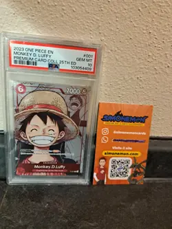 Psa 10 One Piece MONKEY D. LUFFY Premium Card Collection 25th Edition Eng - Image 1