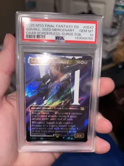 Squall, SeeD Mercenary (Borderless) (Surge Foil) Final Fantasy Foil PSA 10 🔥 - Image 1