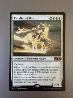 Cavalier of Dawn - M20 (NM-M) Magic The Gathering (10) MTG MYTHIC RARE - Image 1
