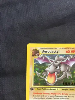 Pokemon Cards: 1st Edition Fossil Rare Holo Prerelease: Aerodactyl 1/62 - Image 3