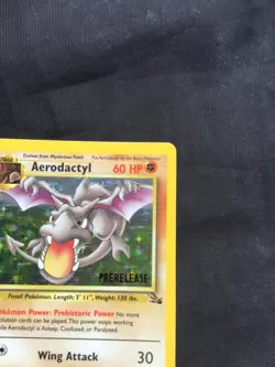 Pokemon Cards: 1st Edition Fossil Rare Holo Prerelease: Aerodactyl 1/62 - Image 4