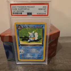 2000 Pokemon Rocket Dark Wartortle 1st Edition #46 PSA 10 - Image 1