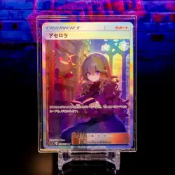 Hex Maniac Gengar Trainer Waifu Trading Card ACG Pokemon Holo Flash Gold Foil - Image 2