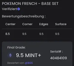 🔥1999 POKEMON CARD FRENCH BASE SET 1. EDITION NIDOKING HOLO RARE MT+ 9.5 BGS🔥 - Image 2