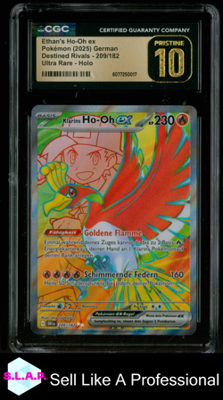 KLARINS HO-OH POKEMON 209/1182 2025 DESTINED RIVALS - GER CGC PRISTINE 10 - Image 1