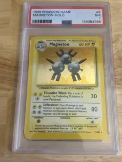1999 Pokemon Magneton #9 Holo PSA 7 NM - Image 1