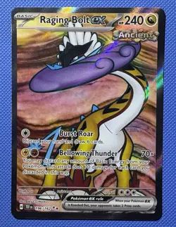Pokemon Raging Bolt ex 196/162 SV05: Temporal Forces Ultra Rare Holo Ancient Ca. - Image 1