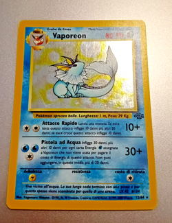 Vaporeon Pokemon WOTC 2000 Jungle ITALIAN 12/64 Cosmo Holo - Image 1