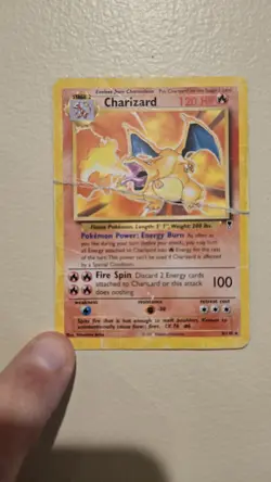 Pokemon TCG: Charizard #3/110 Legendary Collection Non-Holo HEAVY Damage - Image 1
