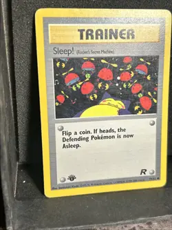 Pokemon Sleep! 1st Edition 79/82 Team Rocket TCG Trainer Card 1999 Vintage NM - Image 2