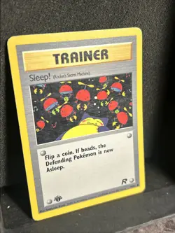 Pokemon Sleep! 1st Edition 79/82 Team Rocket TCG Trainer Card 1999 Vintage NM - Image 3