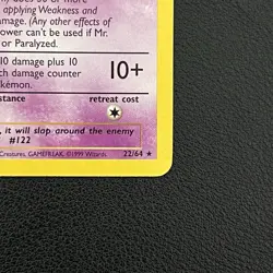 Pokemon TCG Mr. Mime Jungle 22/64 Rare Unlimited - LP - Image 2
