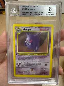 Pokemon TCG BGS 8 GENGAR 5/62 Fossil- 1999 ITA ITALIANO 1ST EDIZIONE - Image 1