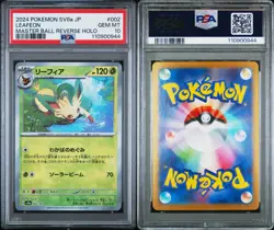 Pokemon Terastal Festival Leafeon Reverse Holo Master Ball 002/187 PSA 10 GEM MT - Image 1