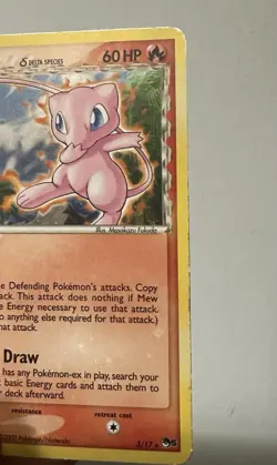 Pokemon Mew Delta Species #003/017 POP Series 5 Holo Rare Corrected Back - Image 4