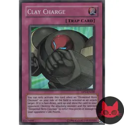 Yugioh Clay Charge DP1-EN030 Super Rare NM - Image 1