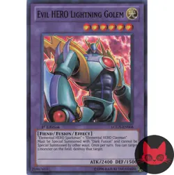 Yugioh Evil HERO Lightning Golem LCGX-EN068 Super Rare 1st Edition NM - Image 1