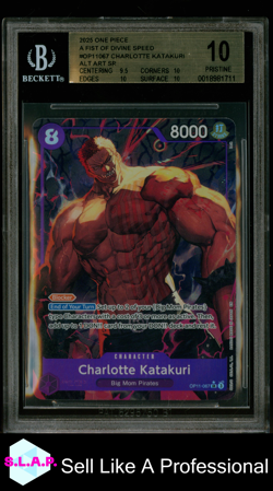 CHARLOTTE KATAKURI ALT ART SR 2025 ONE PIECE A FIST/DIVINE SPEED OP11067 BGS 10 - Image 1