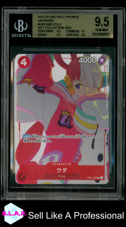 UTA ONE PIECE TCG 5 2022 OP01 FOIL JAPANESE BECKETT 9,5 - Image 1