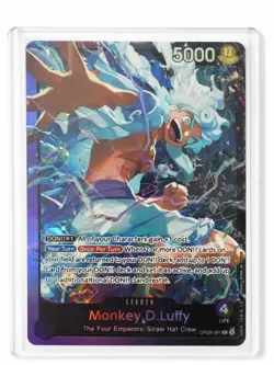 Monkey D. Luffy Leader OP09-061 SR - One Piece TCG - Edge Damage - Image 1