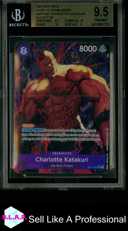CHARLOTTE KATAKURI ALT ART SR 2025 ONE PIECE A FIST/DIVINE SPEED OP11067 BGS 9.5 - Image 1
