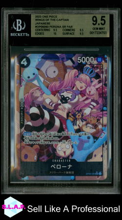 PERONA ONE PIECE TCG 93 2023 OP06 FOIL JAPANESE BECKETT 9,5 - Image 1
