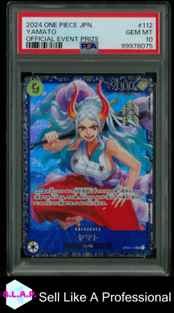 YAMATO ONE PIECE TCG 112 2024 OP04 FOIL JAPANESE PSA 10 - Image 1