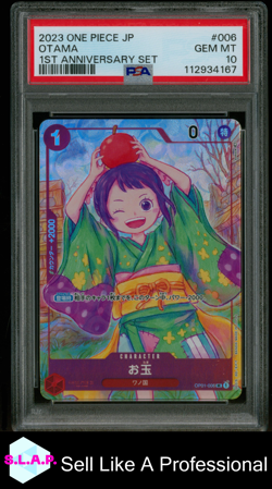 OTAMA ONE PIECE TCG 6 2023 OP01 FOIL JAPANESE PSA 10 - Image 1