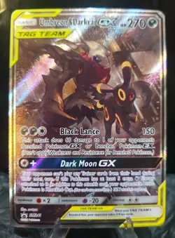 Umbreon&Darkrai GX Promo Holo Card SM241 Tag Team, Near Mint Condition, English - Image 1