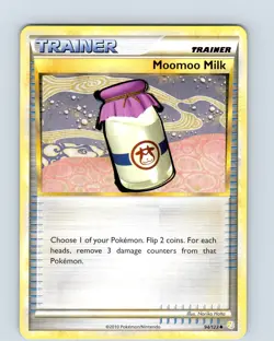Pokemon TCG Moomoo Milk Heatgold Soulsilver 94/123 Uncommon Card Played LP - Image 1