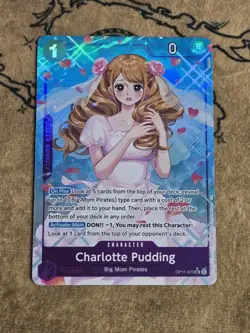One Piece Card Game Charlotte Pudding (Alternate Art) OP11-070 SR NM English - Image 1