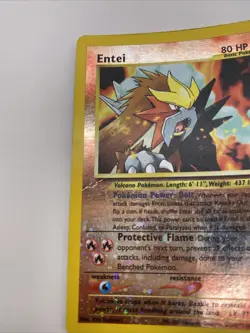 Pokemon Card Entei #34 Holo Black Star Promo Played - Image 3