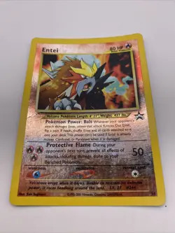 Pokemon Card Entei #34 Holo Black Star Promo Played - Image 4
