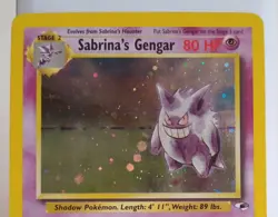 Pokemon Collectible Cards, Sabrina's Gengar, Holo, 14/132, Gym Hero's, 2000 - Image 2